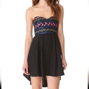 Parker Linen and Silk Strapless Mini Dress